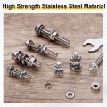 M6 X 16mm Flanged Hex Head Bolts 10pcs 304 Stainless Steel Flange Hexagon Screws With Nuts Flat Lock Washers Fully Threaded For