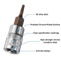 3pcs 1 4 Drive X T8 Torx Bit Socket S2 Steel Bits Cr-v Sockets 38mm Length Use With Ratchet Wrench Slide Bar Extension Rod