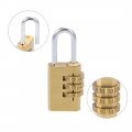 Uxcell 3 Digit Combination Padlock Brass Locks 3mm Shackle Diameter For Gym Locker Fence Suitcase Travel Outdoor