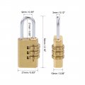 Uxcell 3 Digit Combination Padlock Brass Locks 3mm Shackle Diameter For Gym Locker Fence Suitcase Travel Outdoor