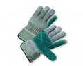 West Chester 450dp Green Pink Large Split Cowhide Canvas Leather Work Gloves 10 25 In Length L Price Is Per Dozen 