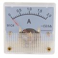 Dc 0-2a Rectangle Analog Panel Ammeter Gauge Amperemeter Class 2 5 