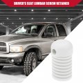 Hihaha Front Driver Seat Lumbar Screw Retainer Fix For Dodge Ram 1500 2002-2008 2500 Plastic 1 Pcs White