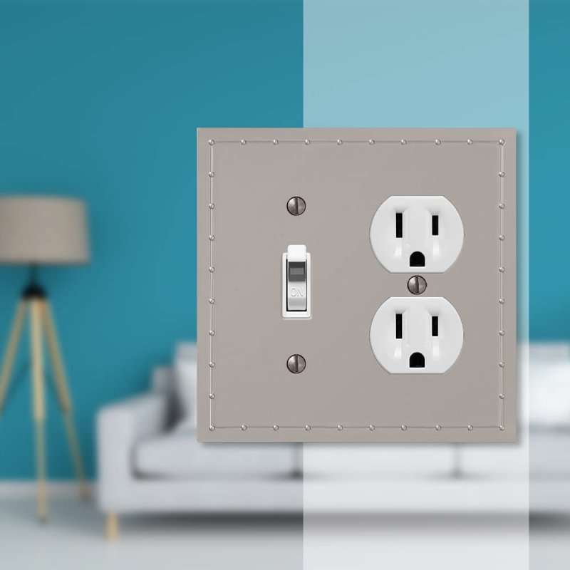 Amerelle 50tdn Rosa Wallplate 1 Toggle Duplex Cast Metal Satin Nickel 1-pack