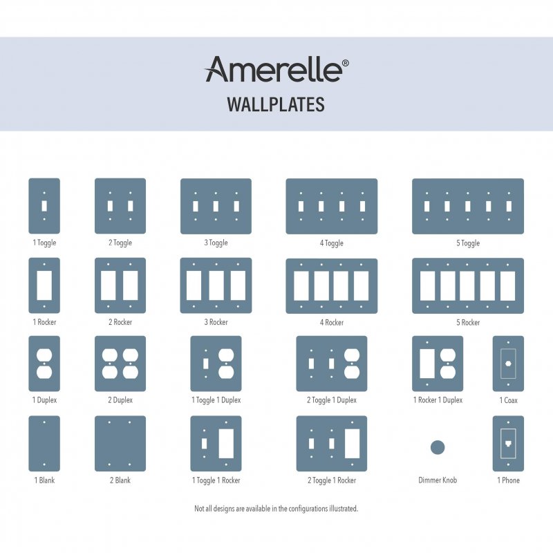 Amerelle 50tdn Rosa Wallplate 1 Toggle Duplex Cast Metal Satin Nickel 1-pack