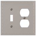 Amerelle 50tdn Rosa Wallplate 1 Toggle Duplex Cast Metal Satin Nickel 1-pack 