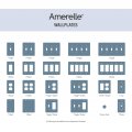Amerelle 50tdn Rosa Wallplate 1 Toggle Duplex Cast Metal Satin Nickel 1-pack
