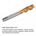 Uxcell Spiral Flute Taps M12 X 1 75 0 03 Metric Titanium Coated Cobalt High Speed Steel Machine Thread Milling Screw Threading
