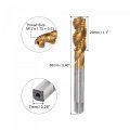 Uxcell Spiral Flute Taps M12 X 1 75 0 03 Metric Titanium Coated Cobalt High Speed Steel Machine Thread Milling Screw Threading