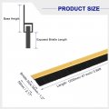 Uxcell Door Brush Bottom Sweep H-shape Aluminum Alloy Base With 1 2-inch Pp For Home Industrial 47-inch L Brown