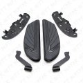 Httmt Mt216-108- Black Footboard Kit Compatible With Heritage Softail Classic Flstc Fat Boy Flstf