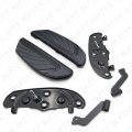 Httmt Mt216-108- Black Footboard Kit For Heritage Softail Classic Flstc Fat Boy Flstf