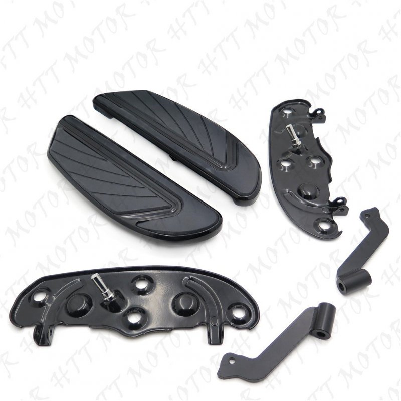 Httmt Mt216-108- Black Footboard Kit For Heritage Softail Classic Flstc Fat Boy Flstf