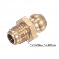 Uxcell Brass Straight Grease Fitting 1 4 -28 Thread 8mm Width Hydraulic Accessories 10pcs