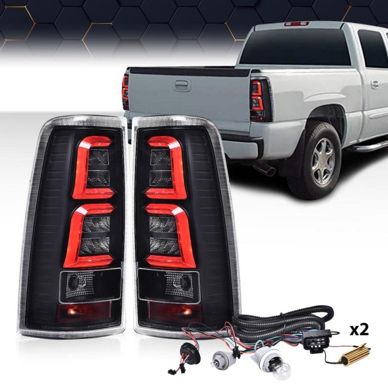 Led Tail Lights Replacement Rear Light Lamp Assembly For Chevy Silverado 2003 2004 2005 2006 All Models Gm2800174 Gm2801174