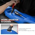 Auto Dynasty 47 Inches Mechanic Creeper Automotive Garage Repair Low Profile Under Car Rolling With Padded Headrest Plastic