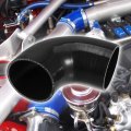 X Autohaux 1 Set 89mm 3 5 Id 90 Degree Elbow Engine Silicone Hose Black For Car Intercooler Intake Piping With 2 Pcs Clamps