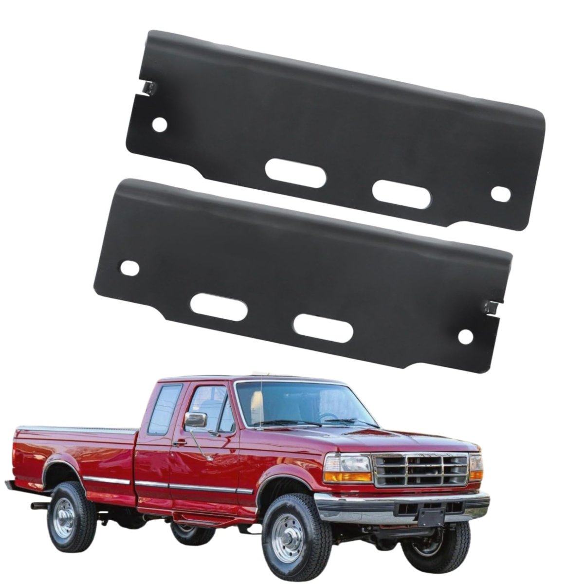 Front Bumper Bracket Set 2pcs Left And Right Side Black For Bronco F150 1992-1996 F250 F350 F Super Duty 1992-1997 F2tz17752a