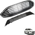 Munirater Front Bumper Upper Lower Grille Grill Replacement For 2017 2018 Fusion Black 
