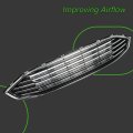 Front Bumper Upper Lower Grille Grill Replacement For 2017 2018 Fusion Black