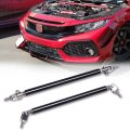 2pcs Adjustable Splitter Strut Rods 8 -11 Front Lip Rod Bumper Universal Tie Support Barsi Black 
