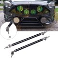 2pcs Adjustable Splitter Strut Rods 8 -11 Front Lip Rod Bumper Universal Tie Support Barsi Black