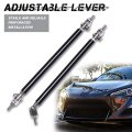 2pcs Adjustable Splitter Strut Rods 8 -11 Front Lip Rod Bumper Universal Tie Support Barsi Black