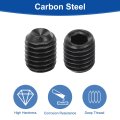 Socket Set Screws 30pcs M10x12mm Metric -carbon Steel Hex Headless Cup Point Grub For Repairing Compact Instruments Machinery