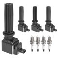 Ignition Coil Pack And Spark Plugs Kit Fit For Turbo 2 0t 3t Ford Edge Escape Explorer Focus Mustang Fusion Taurus Lincoln Mkz