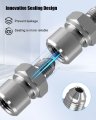 2pcs 3an Male To M10x1 0 Inverted Flare Female Brake Line Adapter Fitting Fit For 3 16inch Lines Clutch Turbocharger Oil Supply