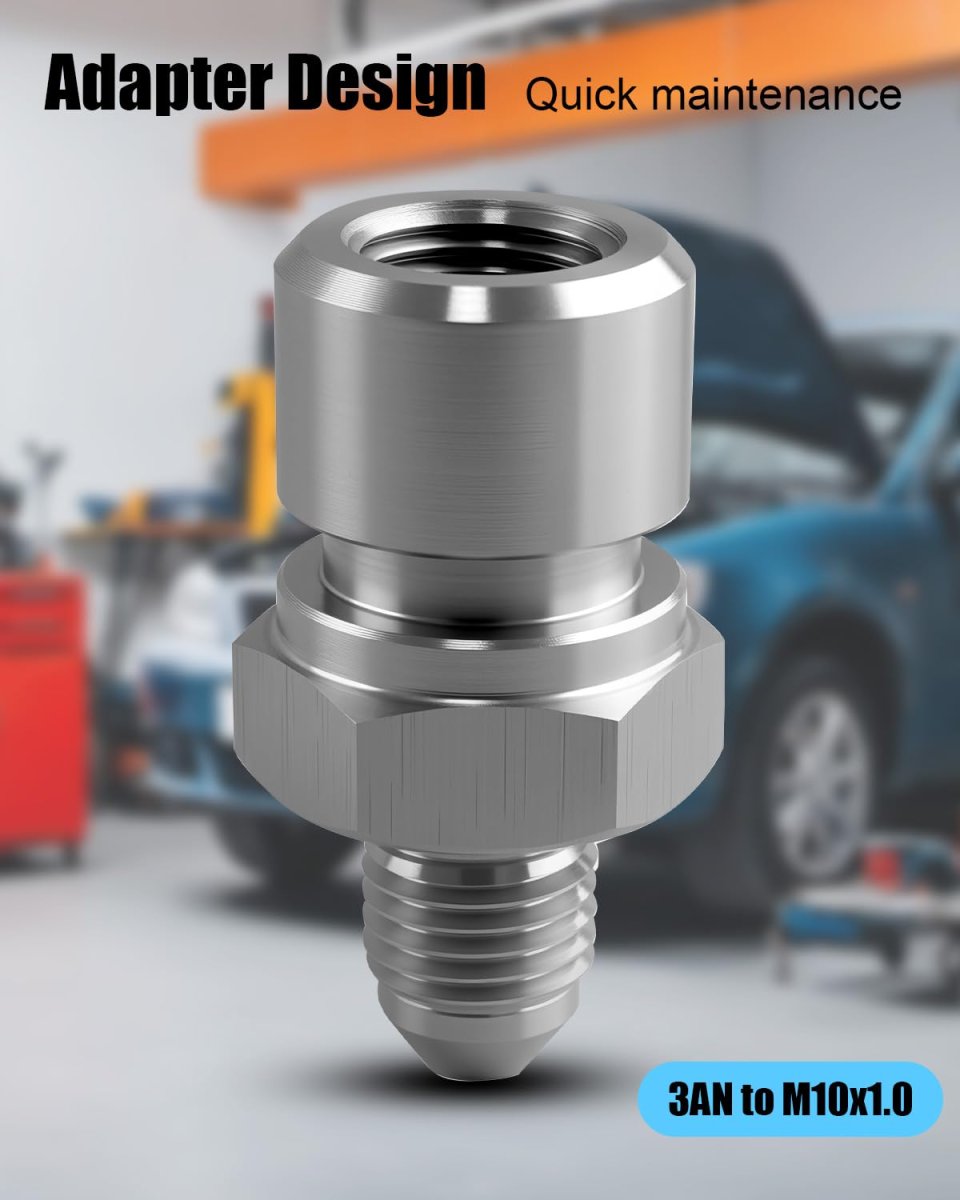2pcs 3an Male To M10x1 0 Inverted Flare Female Brake Line Adapter Fitting Fit For 3 16inch Lines Clutch Turbocharger Oil Supply