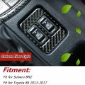 Qiilu Carbon Fiber Heating Button Cover Center Console Seat Trim Fit For 86 2013-2017