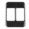 Qiilu Carbon Fiber Heating Button Cover Center Console Seat Trim Fit For 86 2013-2017