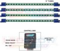 Ledglow 4pc Green Led Interior Footwell Underdash Neon Lighting Kit For Cars Trucks 7 Unique Patterns Music Mode 8 Brightness