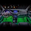 Ledglow 4pc Green Led Interior Footwell Underdash Neon Lighting Kit For Cars Trucks 7 Unique Patterns Music Mode 8 Brightness