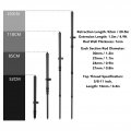 Mini Prism Pole Telescopic Rotating Survey Locking Rod 1 5m Length For Land Surveying Aluminum Alloy Twist Knob Lock Extendable
