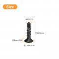 Uxcell 6 X 5 8 Sheet Metal Screws 100pcs Black Oxide 410 Stainless Steel Flat Head Phillips Drive Self Drilling