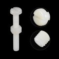 Uxcell 20 Pairs Nylon Screw Nut Assortment M5x35mm Slotted Pan Head Screws M5 Hex Nuts For Machinery Electronics White