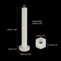 Uxcell 20 Pairs Nylon Screw Nut Assortment M5x35mm Slotted Pan Head Screws M5 Hex Nuts For Machinery Electronics White