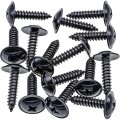 Rexka 15pcs Fender Liner Splash Shield Rocker Panel Molding Tapping Screw For Hyundai Kia 12493-06257e 1249306257e 