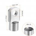 Uxcell Gas Spring Strut M8 Joint Fitting Female Threaded Connectors Steel Silver Tone 8pcs