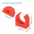 Uxcell 100pcs U-shaped Water Pipe Clamps Ppr Clips U Shaped Clip Fit For 20mm 0 79 Od Pipes And Tubing Hoses Support Red