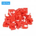 Uxcell 100pcs U-shaped Water Pipe Clamps Ppr Clips U Shaped Clip Fit For 20mm 0 79 Od Pipes And Tubing Hoses Support Red