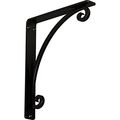 Ekena Millwork Bktm01x10x12sle 1 2 W X 10 D 12 H Legacy Wrought Iron Bracket Single Center Brace 