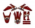 2008-2014 Crf 230 F Flaming Gearhead Red Senge Graphics Base Kit For Honda 