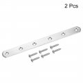 Uxcell Repair Plate 197mm X 20mm Flat Fixing Mending Bracket Connector With Screws 2 Pcs