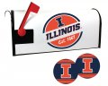 Illinois Fighting Illini Magnetic Mailbox Cover And Sticker Set Officially Licensed Collegiate Product 
