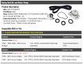 Timing Belt Kit And Water Pump Compatible With 1994-2001 Acura Integra 1 8l Gs-r Type R