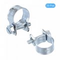 Uxcell 13-15mm Mini Fuel Injection Hose Clamp Zinc Plated Steel Line 20pcs