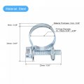 Uxcell 13-15mm Mini Fuel Injection Hose Clamp Zinc Plated Steel Line 20pcs